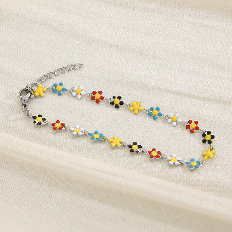 Flower & Cross  Bracelet